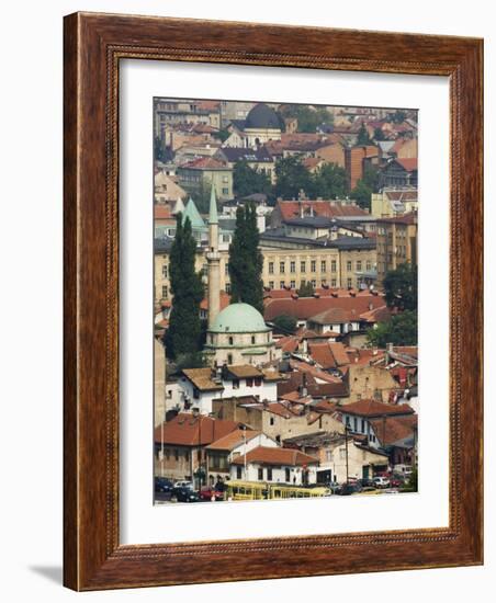 Panoramic Hilltop View of the City, Sarajevo, Bosnia-Christian Kober-Framed Photographic Print