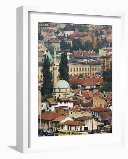 Panoramic Hilltop View of the City, Sarajevo, Bosnia-Christian Kober-Framed Photographic Print