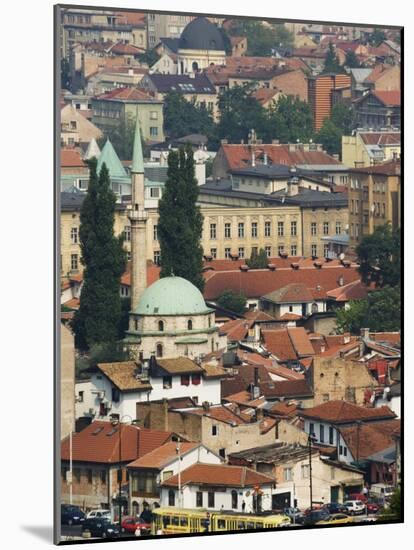 Panoramic Hilltop View of the City, Sarajevo, Bosnia-Christian Kober-Mounted Photographic Print