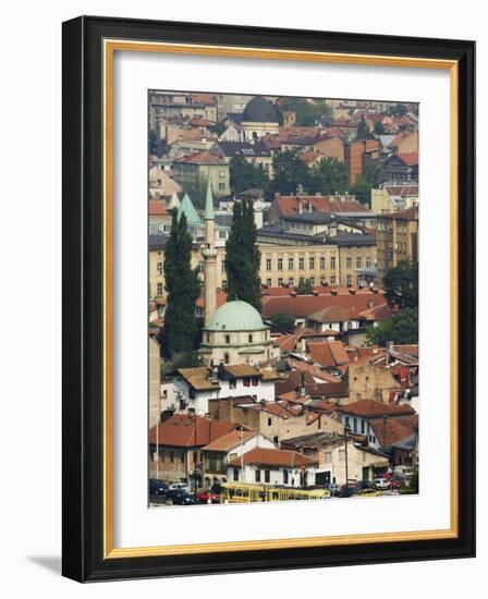 Panoramic Hilltop View of the City, Sarajevo, Bosnia-Christian Kober-Framed Photographic Print