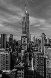 NEW YORK, NEW YORK, USA - Empire State Building New York, NY in black and white-Panoramic Images-Photographic Print