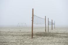 Volleyball nets on the beach, Cannon Beach, Oregon, USA-Panoramic Images-Photographic Print