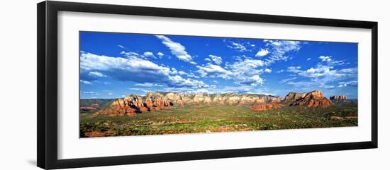 Panoramic Landscape - Thunder Mountains - Sedona - Arizona - United States-Philippe Hugonnard-Framed Photographic Print