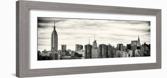 Panoramic Landscape View Manhattan with the Empire State Building and Chrysler Building - NYC-Philippe Hugonnard-Framed Photographic Print