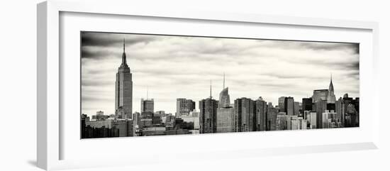 Panoramic Landscape View Manhattan with the Empire State Building and Chrysler Building - NYC-Philippe Hugonnard-Framed Photographic Print