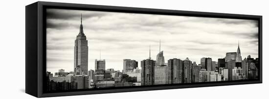 Panoramic Landscape View Manhattan with the Empire State Building and Chrysler Building - NYC-Philippe Hugonnard-Framed Premier Image Canvas