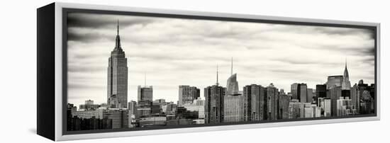 Panoramic Landscape View Manhattan with the Empire State Building and Chrysler Building - NYC-Philippe Hugonnard-Framed Premier Image Canvas