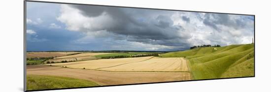 Panoramic Landscape View of the Cherhill Downs, Wiltshire, England, United Kingdom, Europe-Graham Lawrence-Mounted Photographic Print