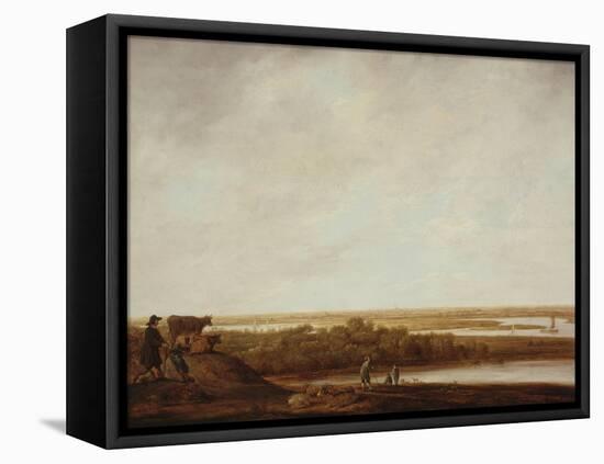 Panoramic Landscape with Shepherds, 1640-45-Aelbert Cuyp-Framed Premier Image Canvas