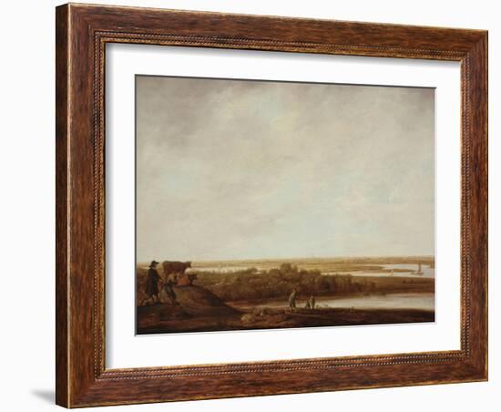 Panoramic Landscape with Shepherds, 1640-45-Aelbert Cuyp-Framed Giclee Print