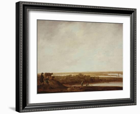 Panoramic Landscape with Shepherds, 1640-45-Aelbert Cuyp-Framed Giclee Print