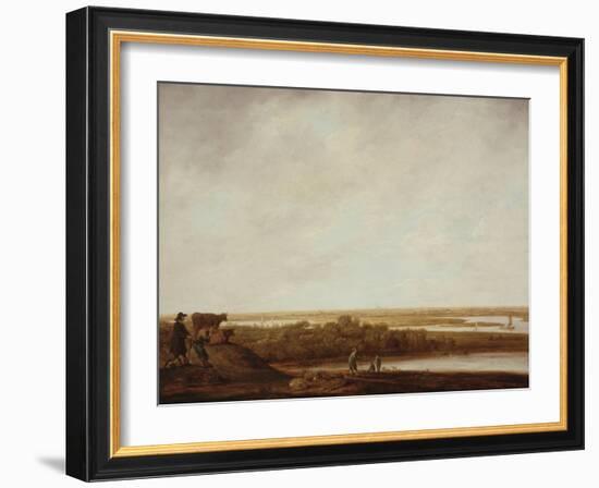 Panoramic Landscape with Shepherds, 1640-45-Aelbert Cuyp-Framed Giclee Print