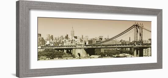 Panoramic - Landscapes - Brooklyn Bridge - New York - United States-Philippe Hugonnard-Framed Photographic Print