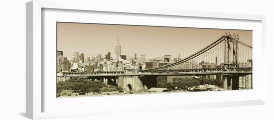 Panoramic - Landscapes - Brooklyn Bridge - New York - United States-Philippe Hugonnard-Framed Photographic Print