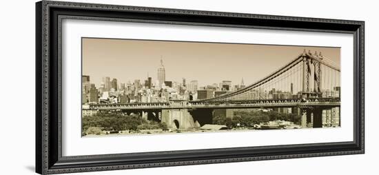 Panoramic - Landscapes - Brooklyn Bridge - New York - United States-Philippe Hugonnard-Framed Photographic Print