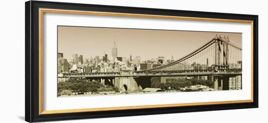 Panoramic - Landscapes - Brooklyn Bridge - New York - United States-Philippe Hugonnard-Framed Photographic Print