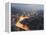 Panoramic Night View of the City, Sarajevo, Bosnia, Bosnia-Herzegovina, Europe-Christian Kober-Framed Premier Image Canvas