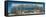 Panoramic of Delta Center building, Salt Lake City, UT-null-Framed Premier Image Canvas