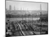 Panoramic of New York City Skyline Seen from New Jersey-Andreas Feininger-Mounted Photographic Print