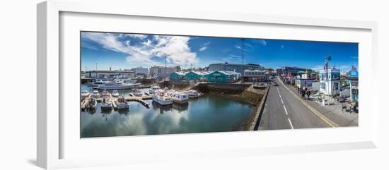 Panoramic of Reykjavik Harbor, Reykjavik, Iceland-null-Framed Photographic Print