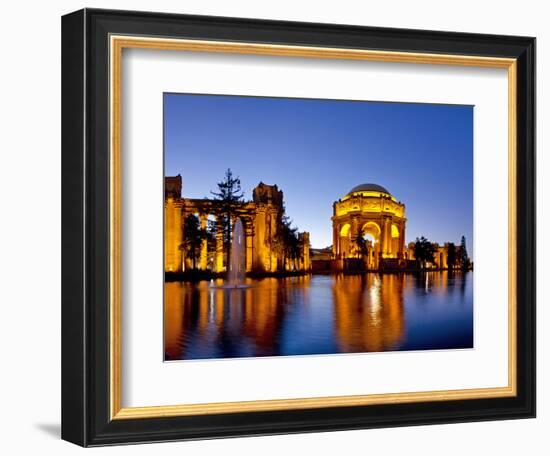 Panoramic of the Palace of Fine Arts at Dusk in San Francisco, California, Usa-Chuck Haney-Framed Photographic Print