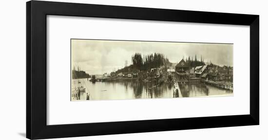 Panoramic Photo of Gig Harbor, WA (January 16, 1927)-Marvin Boland-Framed Giclee Print