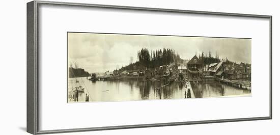 Panoramic Photo of Gig Harbor, WA (January 16, 1927)-Marvin Boland-Framed Giclee Print