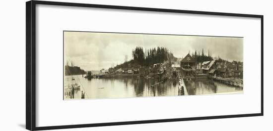 Panoramic Photo of Gig Harbor, WA (January 16, 1927)-Marvin Boland-Framed Giclee Print