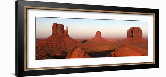 Panoramic Photo of the Mittens at Dusk, Monument Valley Navajo Tribal Park, Utah, USA-Peter Barritt-Framed Photographic Print