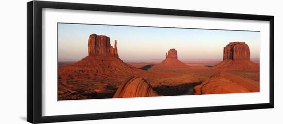 Panoramic Photo of the Mittens at Dusk, Monument Valley Navajo Tribal Park, Utah, USA-Peter Barritt-Framed Photographic Print