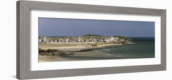 Panoramic Picture of the Popular Seaside Resort of St. Ives, Cornwall, England, United Kingdom-John Woodworth-Framed Photographic Print
