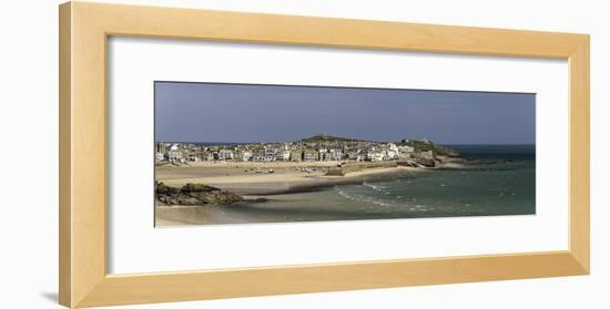 Panoramic Picture of the Popular Seaside Resort of St. Ives, Cornwall, England, United Kingdom-John Woodworth-Framed Photographic Print