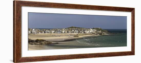 Panoramic Picture of the Popular Seaside Resort of St. Ives, Cornwall, England, United Kingdom-John Woodworth-Framed Photographic Print