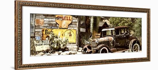 Panoramic - Route 66 - Gas Station - Arizona - United States-Philippe Hugonnard-Framed Photographic Print