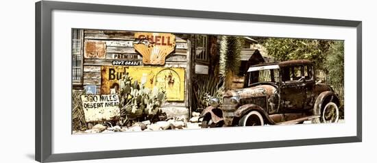 Panoramic - Route 66 - Gas Station - Arizona - United States-Philippe Hugonnard-Framed Photographic Print