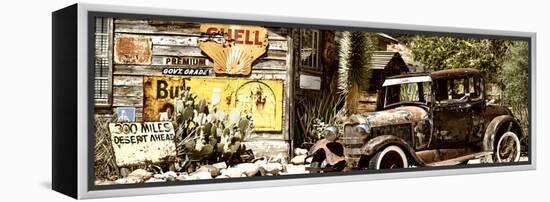 Panoramic - Route 66 - Gas Station - Arizona - United States-Philippe Hugonnard-Framed Premier Image Canvas