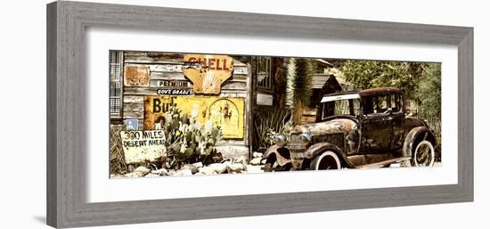 Panoramic - Route 66 - Gas Station - Arizona - United States-Philippe Hugonnard-Framed Photographic Print