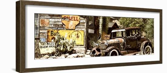 Panoramic - Route 66 - Gas Station - Arizona - United States-Philippe Hugonnard-Framed Photographic Print