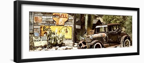 Panoramic - Route 66 - Gas Station - Arizona - United States-Philippe Hugonnard-Framed Photographic Print