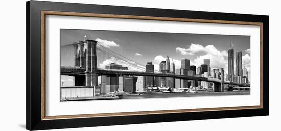 Panoramic, Skyline of NYC, Manhattan and Brooklyn Bridge, One World Trade Center, US-Philippe Hugonnard-Framed Photographic Print