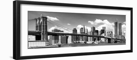 Panoramic, Skyline of NYC, Manhattan and Brooklyn Bridge, One World Trade Center, US-Philippe Hugonnard-Framed Photographic Print