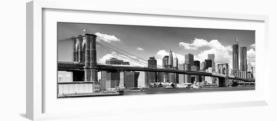 Panoramic, Skyline of NYC, Manhattan and Brooklyn Bridge, One World Trade Center, US-Philippe Hugonnard-Framed Photographic Print