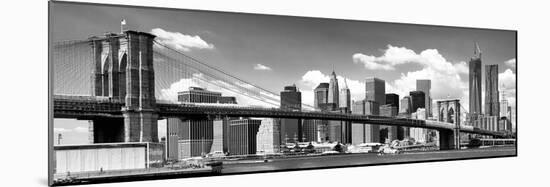 Panoramic, Skyline of NYC, Manhattan and Brooklyn Bridge, One World Trade Center, US-Philippe Hugonnard-Mounted Photographic Print
