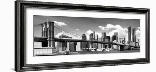 Panoramic, Skyline of NYC, Manhattan and Brooklyn Bridge, One World Trade Center, US-Philippe Hugonnard-Framed Photographic Print