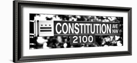 Panoramic Street Sign "Constitution Ave Nw 2100", Washington D.C, District of Columbia-Philippe Hugonnard-Framed Photographic Print