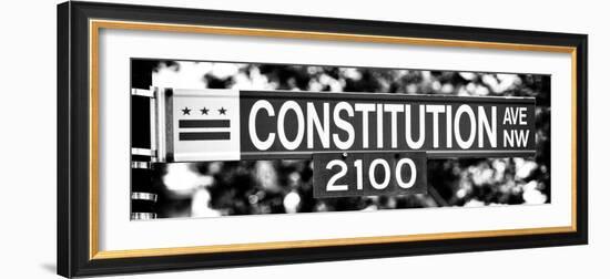 Panoramic Street Sign "Constitution Ave Nw 2100", Washington D.C, District of Columbia-Philippe Hugonnard-Framed Photographic Print