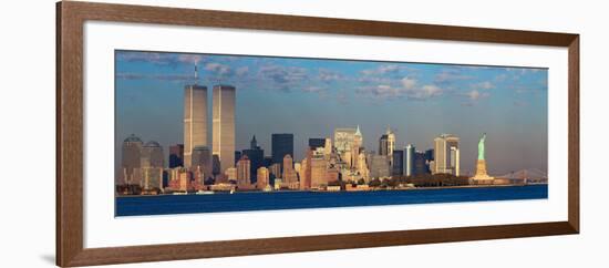 Panoramic Sunset View of World Trade Towers-null-Framed Photographic Print