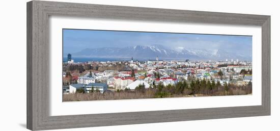 Panoramic View across the City of Reykjavik, Iceland, Polar Regions-Chris Hepburn-Framed Photographic Print