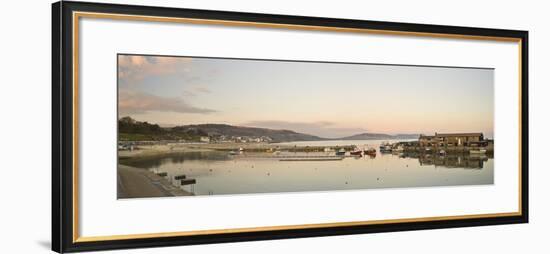 Panoramic View Back to the Harbour at Lyme Regis Taken from the Cobb-John Woodworth-Framed Photographic Print