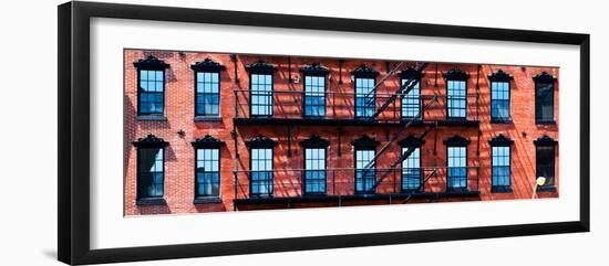 Panoramic View, Building Facade in Red Brick, Stairway on Philadelphia Building, Pennsylvania, US-Philippe Hugonnard-Framed Photographic Print